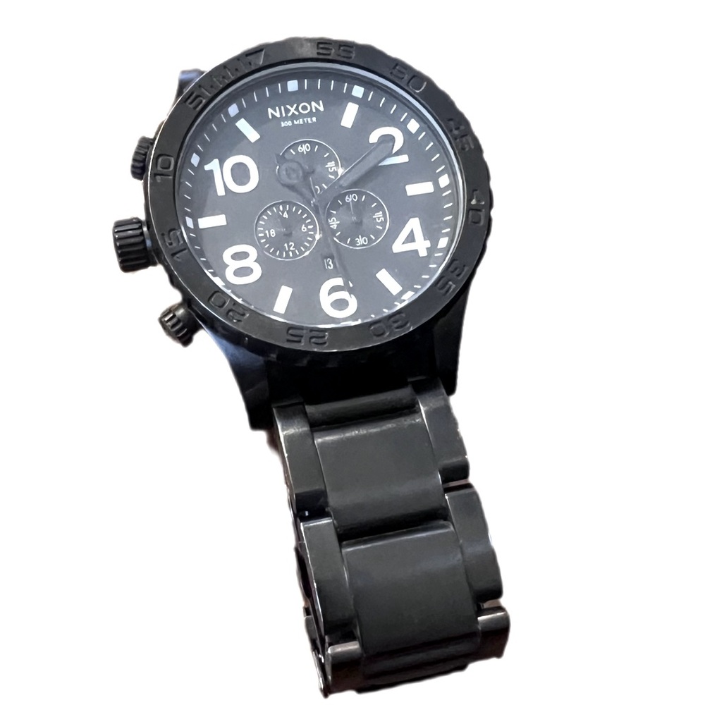 Nixon Men’s Watch Black 51-30 300M Stainless Steel Chrono Simplify